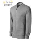 "Bomber" stílusú cipzáras pulóver, egyszínű, logózható  - több színben