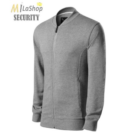 "Bomber" stílusú cipzáras pulóver, egyszínű, logózható  - több színben