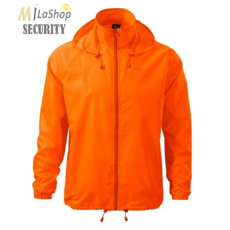 Kapucnis széldzseki Unisex neon színekben