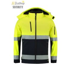   Jólláthatósági Softshell kabát unisex, bicolor - fényvisszaverő csíkokkal