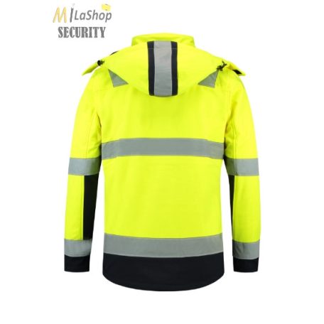 Jólláthatósági Softshell kabát unisex, bicolor - fényvisszaverő csíkokkal