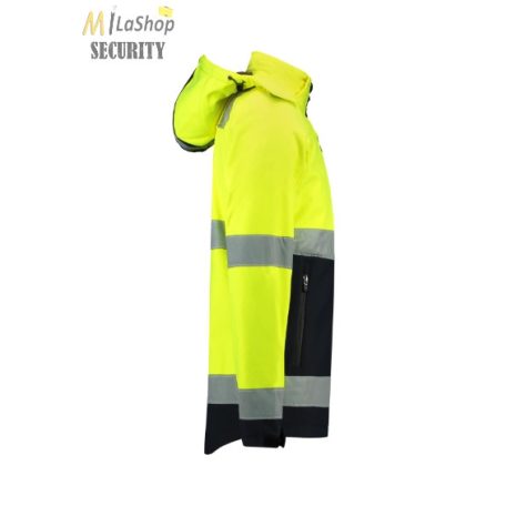 Jólláthatósági Softshell kabát unisex, bicolor - fényvisszaverő csíkokkal
