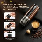 Akkumulátoros (kapszulás/őrölt) kávéfőző - powerbank