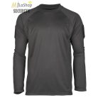 Mil-Tec Tactical Quick Dry, hosszú ujjú környakas póló - fekete színben