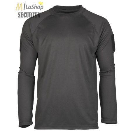 Mil-Tec Tactical Quick Dry, hosszú ujjú környakas póló - fekete színben