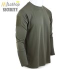 Mil-Tec Tactical Quick Dry, hosszú ujjú környakas póló - zöld színben