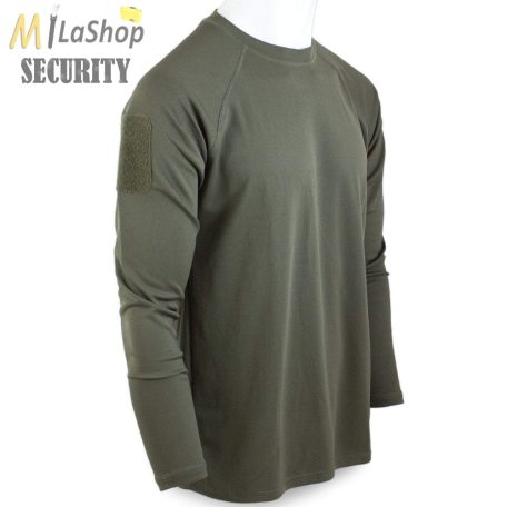 Mil-Tec Tactical Quick Dry, hosszú ujjú környakas póló - zöld színben