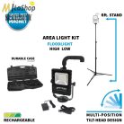 Nightstick akkumulátoros térvilágító lámpa mágneses talppal, állvánnyal, hordtáskával (állvánnyal és  állvány nélkül is használható) - 1000 lm