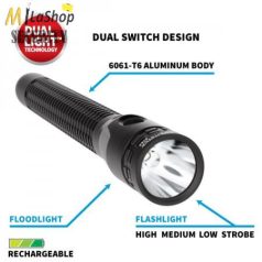   Nightstick METAL FULL-SIZE DUAL-LIGHT® akkumulátoros taktikai kézilámpa/rúdlámpa - 650/200 lm