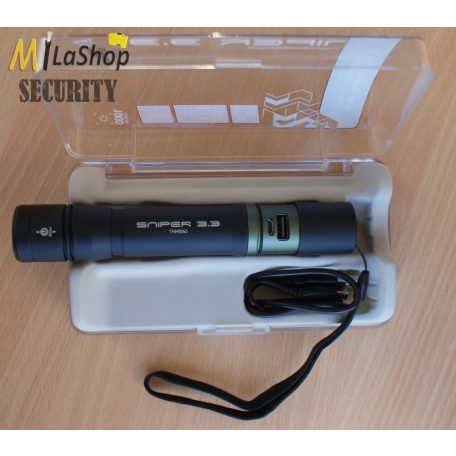 Mactronic Sniper 3.3 tölthető, akkumulátoros taktikai LED lámpa Power Bank funkcióval - 1000 lm 